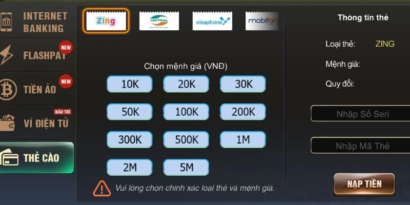 Nạp Tiền Sunwin Online - Xử Lý Tự Động, Không Chờ Đợi 3 Cách nạp thẻ cào điện thoại vào Sunwin chi tiết